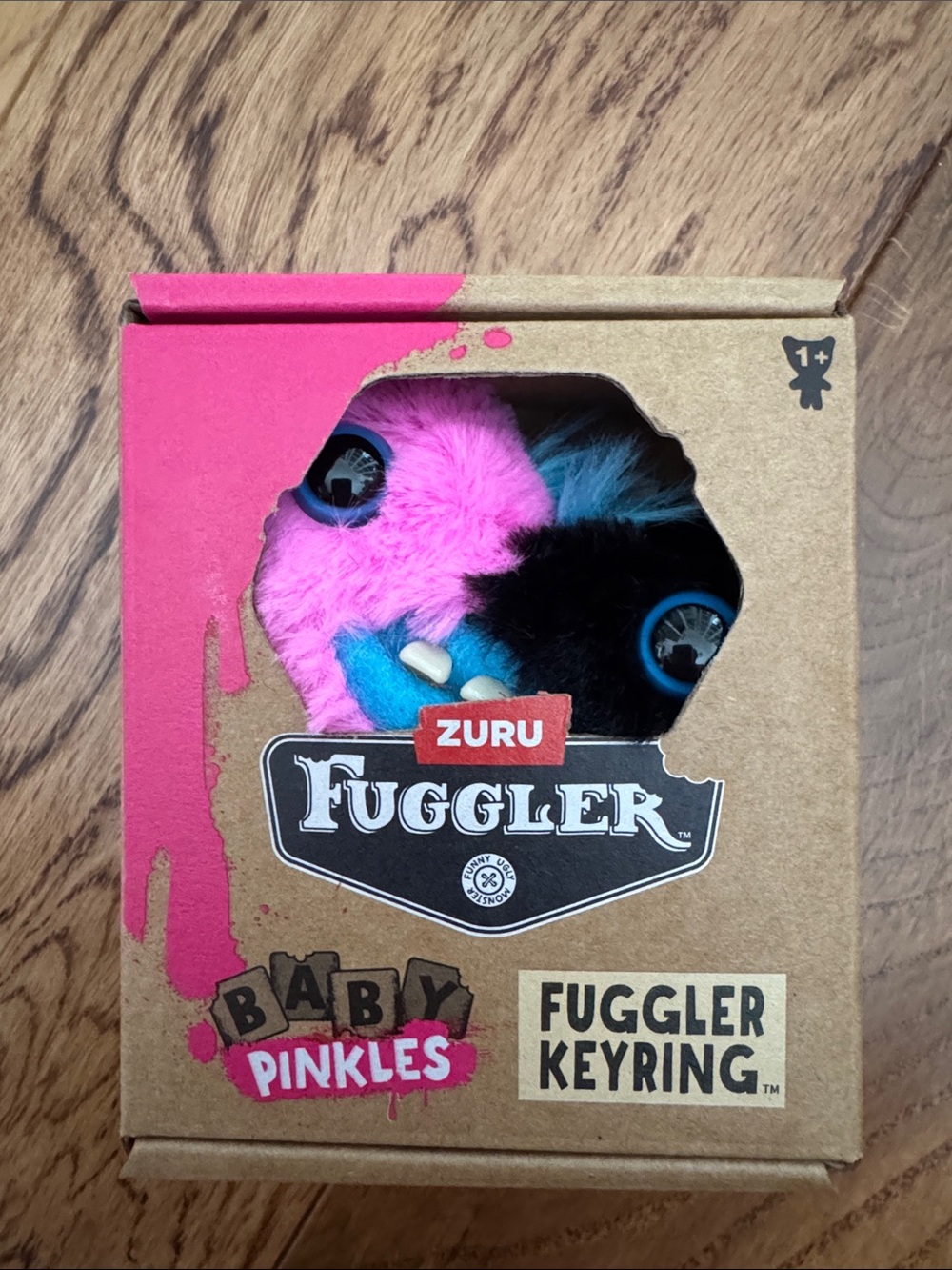 Complete set of Zuru Fuggler Baby Pinkles Keyring Pink Plush Monster (Set of 6) - Picture 7 of 10